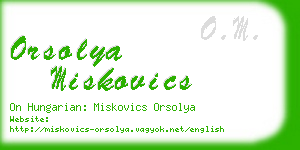orsolya miskovics business card